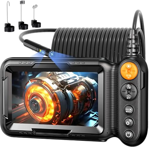 Daxiongmao Boroskop, Endoskop-Kamera mit Licht, IP67 wasserdichtes Endoskop, 1080P HD Inspektionskamera, Boroskop-Kamera mit Licht, 16.5ft Flexible Endoskop-Kamera, Gadgets für Männer