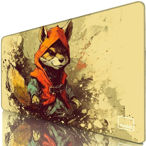 Grand Tapis De Souris Gaming XXL - 900 X 400 mm - Gamer Mouse Pad - Matière recylé - Surface imperméable- Antidérapant - sous Main Bureau - (Ecureuil)
