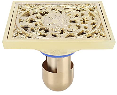 Scarico a Pavimento, Scarico Per Doccia, Scarico a Pavimento Per Lavatrice, Filtro Per Fognatura da Bagno in Rame, Sifone Per Lavandino, Adatto Per Cucine, Bagni E Garage(B)