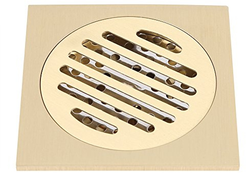 Siphon De Sol Carré en Laiton, Grille à Déchets de Douche Moderne pour la Maison, Fixation Durable et Efficace, Siphon de Sol de Salle de Bain et Cuisine