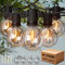 ZOTOYI Festoon Lights Outdoor 60M, IP65 Waterproof Outdoor Garden String Lights Mains Powered with 100+4 Shatterproof LED Bulbs, Garden Globe String Light Extendable for Patio Balcony Cafe, 2700K