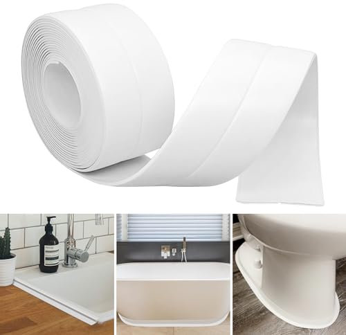 Plinthe PVC Souple Autoadhésive 35mm x 5m - Baguette Finition Adhésive Pour Cuisine et Salle de Bain - Angle Plinthe - Blanc