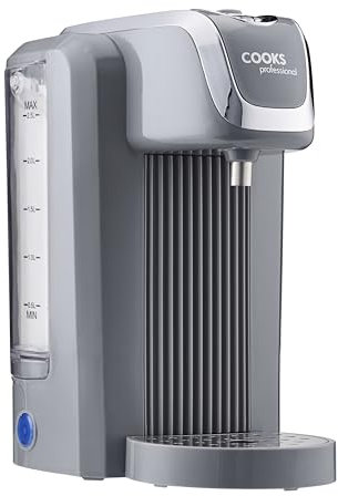 Cooks Professional Electric Instant Hot Water Dispenser | 2.5L Energy Efficient Boiling Kettle | Kitchen Dispensers for One Cup Hot Drinks and Tea Making | Boiler Kettles | (Grey/Silver)…