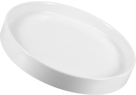 M METERXITY Vassoio Sottovaso per Fioriera - Vassoio Drenaggio Fiori Succulenti Sottovaso Rotondo Ceramica Applicare Giardino con Patio Esterno Interno (7,9, Bianco)