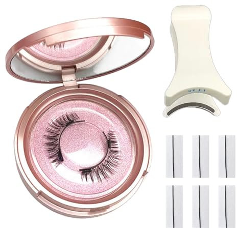Magnetische Wimpern 1Paar Magnetic Eyelashes Wimpern Ohne Kleber Selbstklebende Magnetische Wimpern Mit Applikator Kommt Mit Einem Weißen Clip Langlebig Und Wiederverwendbar (Natürlich)