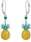 LONAGO Ananas Ohrringe für Damen 925 Sterling Silber Gelbe Ananas Obst Tropfen Ohrringe