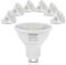 VIIVUU GU10 LED Kaltweiss -5W LED Leuchtmittel GU10 Ersatz 50W Halogenlampen，GU10 LED Kaltweiß 6000K Deckenlampe,Abstrahlwinkel 38°Deckenleuchte Glühbirnen,Für Deckenstrahler,Deckenspots 6 Stück