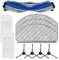 Lot de 10 pièces de rechange pour aspirateurs robots Deebot N20 / N20 Plus / N20 pour aspirateurs robots Pro Plus, 1 brosse rouleau principale, 2 filtres HEPA, 3 chiffons de serpillère, 4 brosses