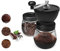 Coffee Grinders, Manual Bean Grinders Adjustable Coarseness Ceramic Burr Handheld Portable Coffee Bean Mill with Transparent Storage Jar and Cleaning Brush Compact Design for Home Office Kitchen