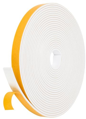 Dichtband Selbstklebend Gummidichtungsband für Türen und Fenster, Bad und Dusche, Anti-Kälte, Wind, Tür Dichtung, Dichtband, Dichtungsband, Fensterdichtband, Fenstera (Weiß, 15mmx3mmx8m)