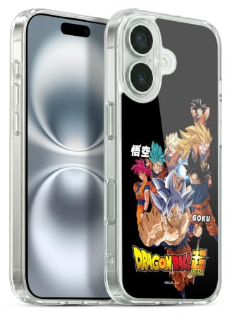 Head Case Designs Offizielle Dragon Ball Super Goku Universe Survival Characters Gelhülle [Militärischer Schutzgrad] Kompatibel Mit Apple iPhone 16 Und Kompatibel Mit MagSafe