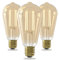 CALEX LED Lampe E27, ST64, Filament, Vintage Gold, 2100K Warmweiß Licht, dimmbar, 4W, 3er Pack