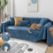 Royhom Kratzschutz Sofa Katze, Chenille Couch Überzug Wasserdicht, Sofaschoner rutschfest, Sofa Überzug Ecksofa, Sofabezug L Form, wasserdichte Decke, Couch Überwurf Blau, 380x180 cm