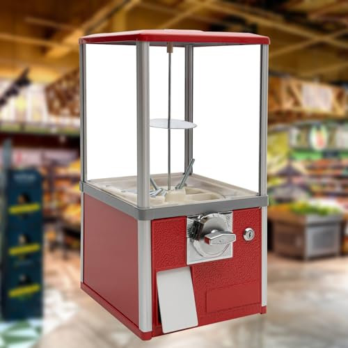 Machine à chewing-gum, machine à chewing-gum avec capsules, distributeurs automatiques pour entreprises, machine à capsules avec serrures pour jouets à capsules, pour la maison, machine à bonbons(Red,