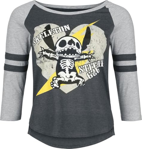 Lilo & Stitch Skeleton Stitch Frauen Langarmshirt Multicolor