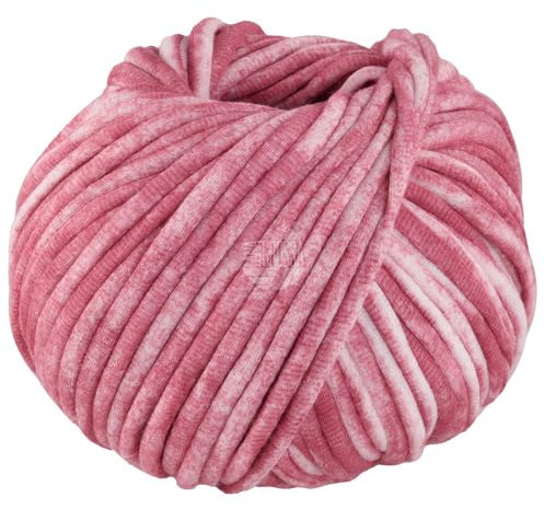 LANA GROSSA Gelato Vintage | Weiches, gefülltes Baumwoll-Schlauchbändchen mit buntem Sprenkeldruck | Handstrickgarn aus 52% Baumwolle & 48% Polyamid | 100g Wolle | 80m Garn FB 103