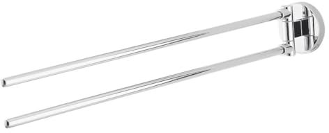 Tiger Puck 2-Armiger Handtuchhalter aus Edelstahl in Chrom – Schwenkbare Arme für Flexible Handtuchaufbewahrung - hochwertig verarbeitet - inkl. Befestigungsmaterial -einfache Montage
