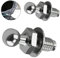 2 Pièces Boulon à Rotule en Acier Inoxydable pour Vérins à Gaz, Goupilles à Bille Renforcées, Diamètre de Tête Sphérique de 10 mm, Filetage M8, Compatible avec Hayons et Capots de Voitures et Bateaux