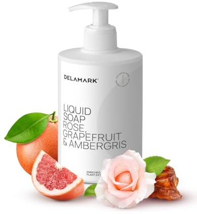 Savon liquide pour la main et le corps, Rose, Grapefruit & Ambergris