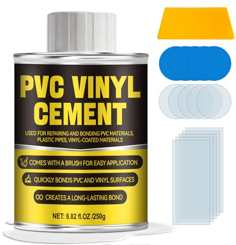 AllisWay 250g Colla per PVC, Impermeabile, Adesione Duratura Gommone PVC | Colla per Gommoni, Kit Riparazione Materasso Gonfiabile, Appositamente per Gommoni, Piscine Gonfiabili, Ciambelle Da Nuoto