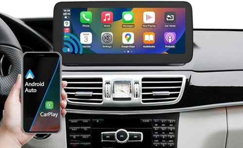 GABITECH Drahtlos Carplay und Android Auto Für Mercedes Benz E-Klasse W212 S212 2013-2015 NTG 4.5. 10.3 Zoll Touchscreen Display. Linux System