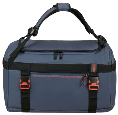 American Tourister Reisetasche Rucksack Urban Track Duffle/Backpack Coated 60L Navy/Orange blau