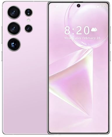 PrzTIk Smartphone 4G Desbloqueado | Pantalla Perforada HD de 6,75 Pulgadas, 4 GB+32 GB (Ampliable a 256 GB), cámara de 13 MP+21 MP, Android 12, reconocimiento Facial, OTG (Pink)