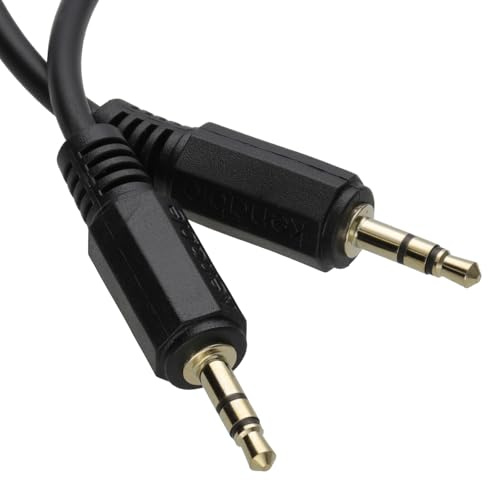 kenable 3.5mm Stereo Audio Cable Male to Male AUX Lead Pure Copper Jack Plug 1.2m Black