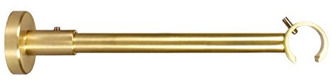 Wandträger für Gardinenstangen mit 20 mm Durchmesser in Messing Optik, kürzbar