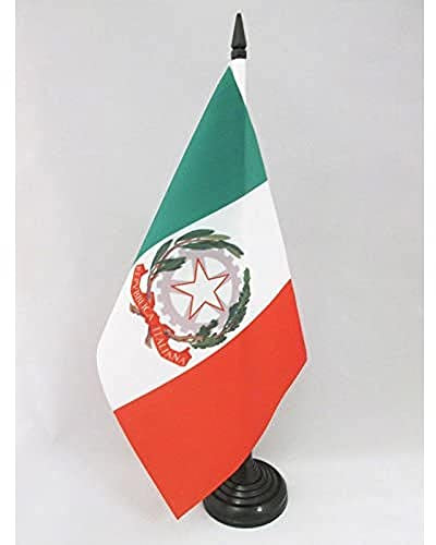 BANDIERA DA TAVOLO STENDARDO PRESIDENZIALE D'ITALIA 21x14cm - PICCOLA BANDIERINA ITALIANA 14 x 21 cm - AZ FLAG
