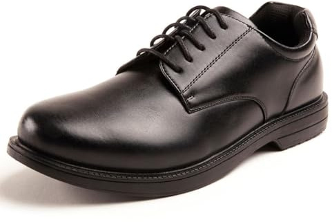 Deer Stags Men’s Crown Slip-Resistant Dress Shoe for Workwear, Formal, Hospitality, Restaurant/Men’s 11 / Medium Black