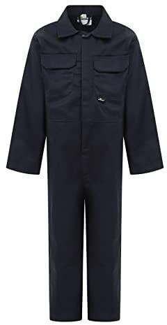 Wetplay Childrens Childs Kids Boys Girls Boilersuit Overalls Coverall Boiler Suit (11-12 Years (32 Chest, Navy Blue)