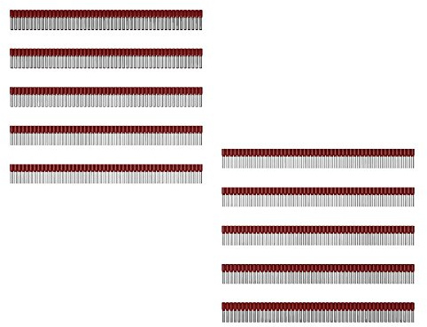 500 pieces. Weidmüller 7498 Ferrules 1 mm 2/8 mm H1.0 / 14D R BD AWG17 Red Wire End Sleeve Strips 9004330000