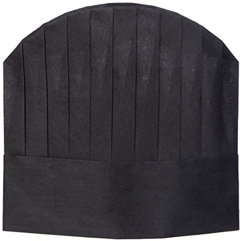 García de Pou 193.66 Gorros Continental Chef'S Round Top, 25 cm, Negro