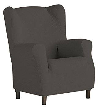 Eysa Dorian elastisch Sofa überwurf ohrensessel, Chenille, 6-grau, 37 x 9 x 29 cm