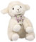 Inware 6084 - Kuscheltier Schaf Liona, Creme, mit Halstuch, sitzend, 15 cm, Schmusetier, Plüschtier