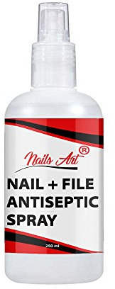 NAIL TREATMENT ANTISEPTIC STERILISER SPRAY ACRYLIC FILE POLISH SANITISER 250ML BY NAILART