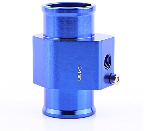 Keenso - Adaptador universal de manguito para sensor de temperatura de agua de radiador, aluminio, azul, 26 mm – 40 mm