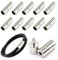 MOAMUN 20 Stück Seil Armband Verschluss, Stabil Verschlüsse für Armbänder Dauerhafte Verschluss für Armbänder Armband Verschlüsse Kettenverschluss für Leder Halskette Armband Schnalle(Silber, 4 mm)