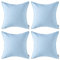 MIULEE 4er Set wasserdichte Kissenbezüge Dekokissen Kissenbezug Sofakissen Dekorativ Couchkissen Wetterfeste Kissenhülle Zierkissen Bezug für Sofa Garten Outdoor Wohnzimmer 45x45 cm Hellblau