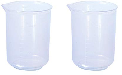 Othmro 2pcs 300ml Measuring Cup Plastic, Graduated Beaker Plastic Measuring Jug for Baking Cooking Kitchen Lab Measure Tool