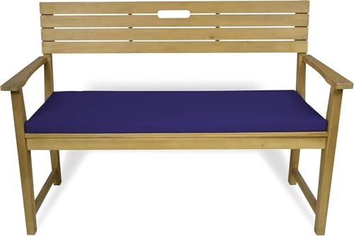 Rollmayer Bankkissen Bankauflage Sitzkissen Bankpolster Auflage für Bänke in Haus und Garten Kollektion Vivid, 1 Stück (Kornblume Farbe 15, 120x40x8cm)