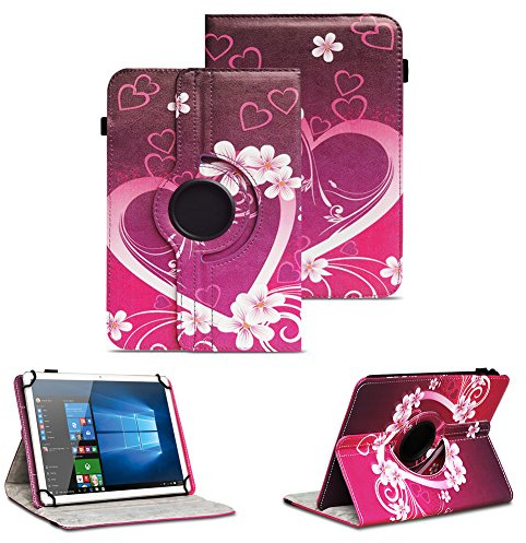 NAUC Tablet Schutzhülle kompatibel mit Teclast M50 / M40 / Pro 10,1 Zoll Hülle 360 Grad Drehbar Tasche für Tablets ultradünne Kunstleder Tablethülle Standfunktion, Farben:Motiv 2