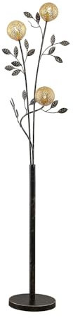 Lucande Stehlampe Evory (Florentiner) in Schwarz aus Metall (3 flammig, G9) - Stehleuchte Standleuchte Floor Lamp Wohnzimmerlampe Wohnzimmerleuchte
