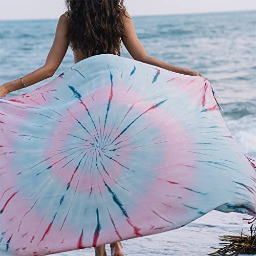 Hencely Batik-Handtuch, 100 % Baumwolle, weich, 94 x 188 cm, 100 % Baumwolle, türkisches Strandtuch, türkisches Handtuch für Spa, Strand, Pool, Fitnessstudio und Badezimmer (rosa