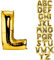 DekoRex Folienballon Gold 40cm Luftballon Geburtstag Hochzeit Deko (Buchstabe L)
