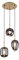 GLOBO LIGHTING 3 flammige Pendelleuchte BLACKY Rauchglas Kugellampe mit 46cm Lampenbaldachin Messing
