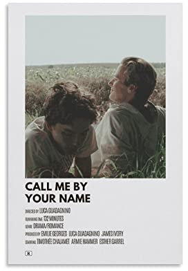 Call Me by Your Name Minimalistische Ästhetik Filmposter Poster Kunstdruck Leinwand Poster Modern Schlafzimmer Dekor 40 x 60 cm