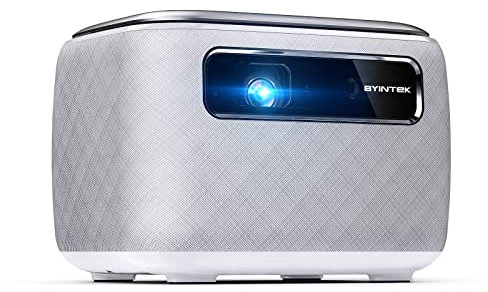 BYINTEK R20 Pro Auto Focus 3D Projector, Smart Home Theater Outdoor Cinema with Rechargeable Battery, DLP Portable Projector Supports 1080P 4K Wireless Projection