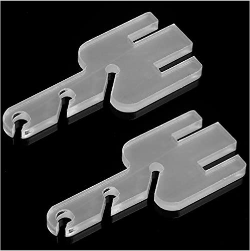 Abnehmbarer Garnspanner-Adapter, LUORNG 2 Stück, Strickmaschinen-Spanner, Zubehör mit reißbarem Kraft-Schutzpapier, transparente Spannstäbe für Strickmaschinen